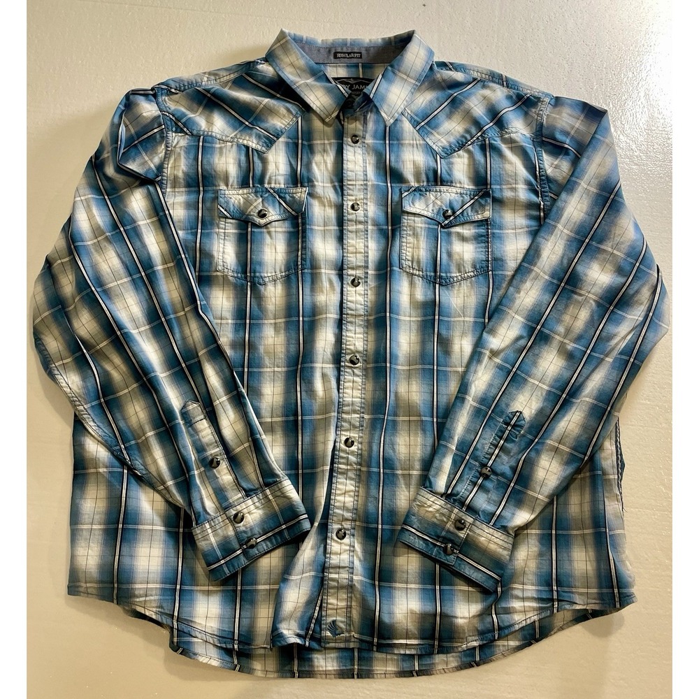 Mens CODY JAMES Western Wear Long Sleeved Shirt Pearl Snaps Size 3X